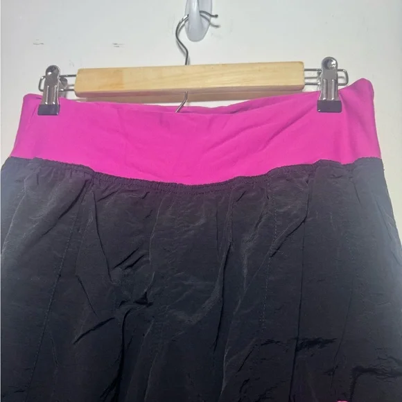 Zumba Dance Fitness Dancing Cargo Capris Wide Leg Pants Black Hot Pink XXL 2XL - Picture 4 of 7